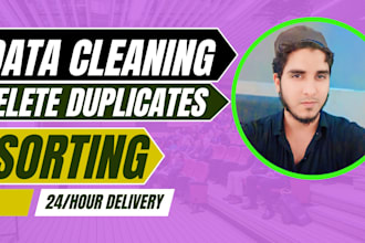 do data sorting, filtering ,delete duplicates