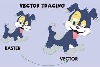 manually vector trace, convert jpg to vector, and redraw logo