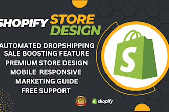 create shopify store, shopify website, dropshipping store
