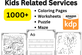 do workbook design, coloring book, puzzle book, kindle publishing