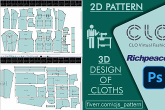 make digital pattern on you required coustme designs and sizes in a quick time