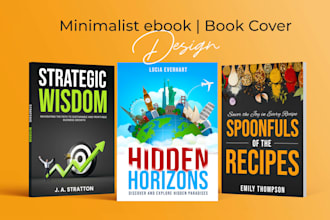 design kindle book cover, ebook cover with 3d mockup