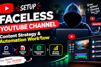 create and setup a faceless youtube channel with branding and SEO
