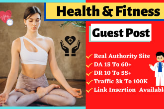 do health and fitness guest post on high da, traffic blog
