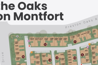 draw map illustrations, site plans and master plan