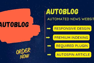 create wordpress autoblog or autopilot automated news website