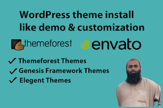 do themeforest wordpress theme installation and customization