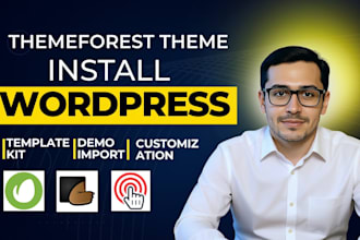 install themeforest theme, template kit and customize