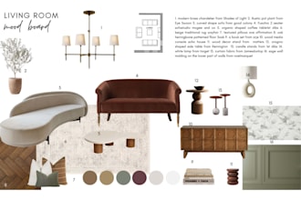 create attractive interior design mood board and floor plan