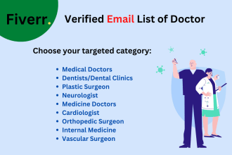 provide the email list of doctors, dentists, plastic surgeon