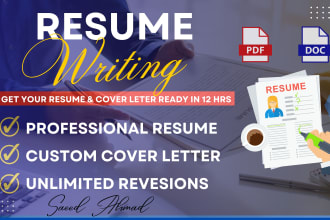 deliver 24 hours professional resume writing and tech cv writing service