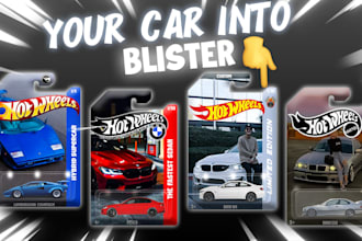 make your car images into hot wheels blister