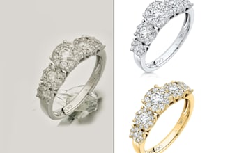 do high end jewelry photo retouching editing professionally