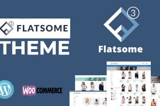 setup flatsome theme and fix woocommerce issues