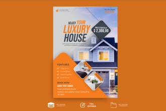 design professional real estate flyer, brochure, banner and listing presentation