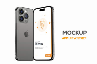 design app mockup screenshots for iphone android laptop