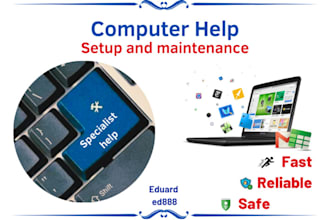 setting up computers, laptops, printers and programs