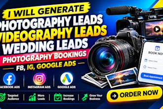 generate photography leads videography wedding leads photography bookings fb ads
