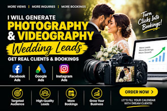 generate photography leads videography wedding leads photography bookings fb ads