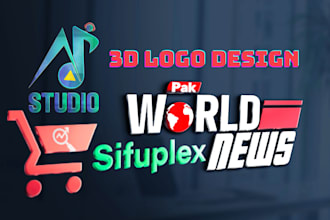 design and convert 2d to 3d logo for your business