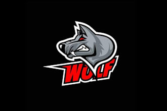 design high quality wolf logo in high definition