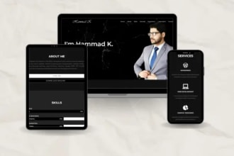 design a personal portfolio website or a business website