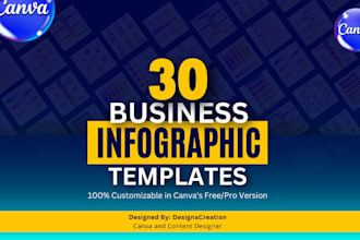 provide 30 business editable infographic templates