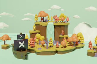 make cute 3d illustration for many purposes