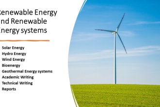 help in renewable energy, solar, hydro, bio and wind energy