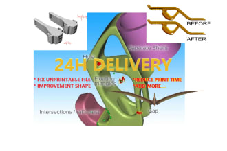 repair fix stl ojb file for 3d printing