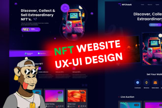 create a unique nft website design ui ux using figma