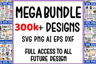 deliver 3,000,00 editable designs bundle for any pod platform