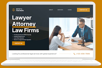 create a lawyer, attorney, and law firm SEO friendly website for you