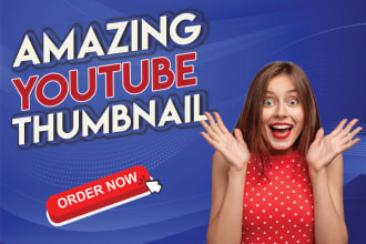create amazing aesthetic and clickbait youtube thumbnail design
