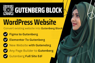 build wordpress website using gutenberg block editor