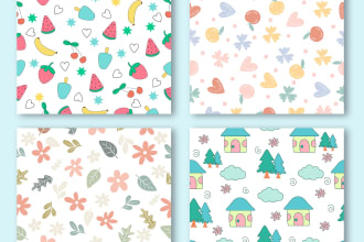 do cute seamless pattern design for fabric and wallpaper