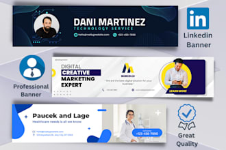 create a highly professional linkedin banner in 4 hours