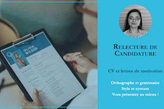relire et améliorer votre CV et lettre de motivation
