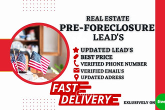 generate foreclosure and pre foreclosure real estate leads