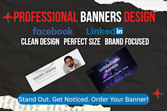 design custom banners, covers, and headers for linked in and youtube