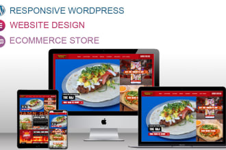 build responsive wordpress website design and ecommerce website