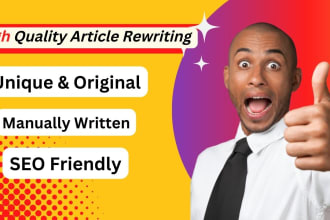 rewrite content manually providing plagiarism free article rewriting