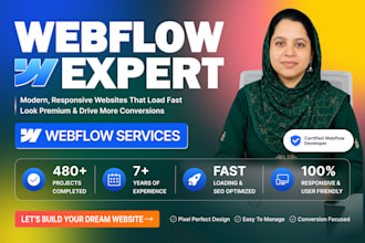 develop or design webflow website, figma to webflow, webflow expert