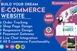 design ecommerce website or online store and shop page design