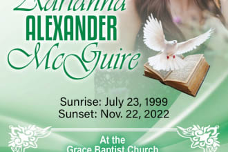design funeral announcements, programs and sympathy cards