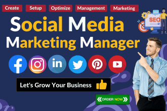 be your professional social media marketing manager expert