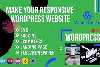 build a full responsive wordpress website with an attractive design