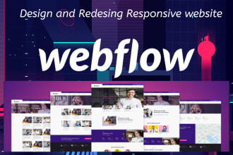 design and redesign fully responsive webflow website