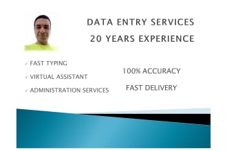 do professional data entry, typing, virtual assistant