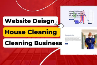 create a house cleaning service website or cleaning website